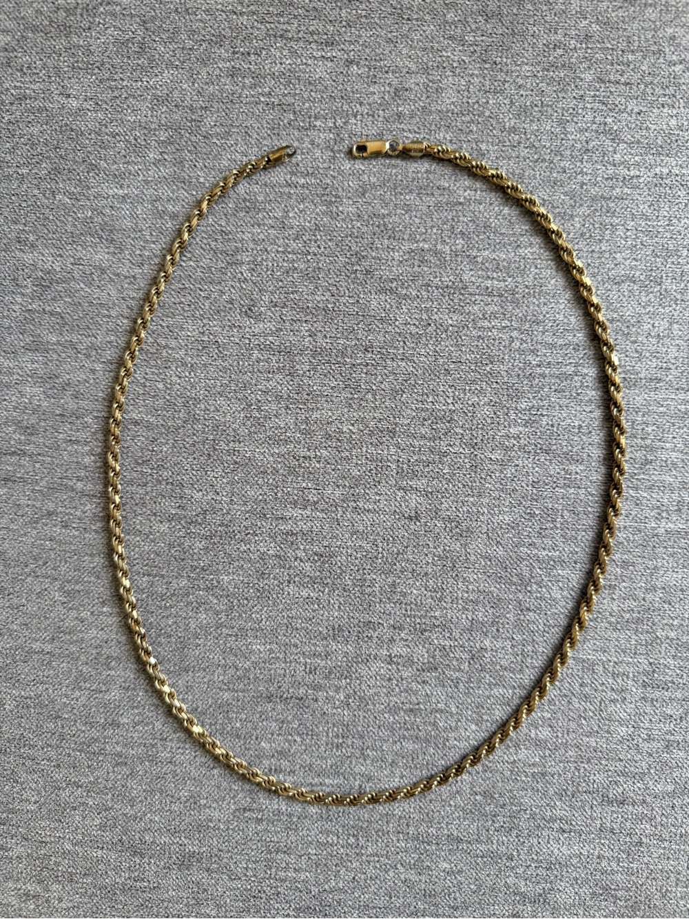 JAXXON 22” Gold-Plated 925 Italy Sterling Silver Rope Chain Necklace